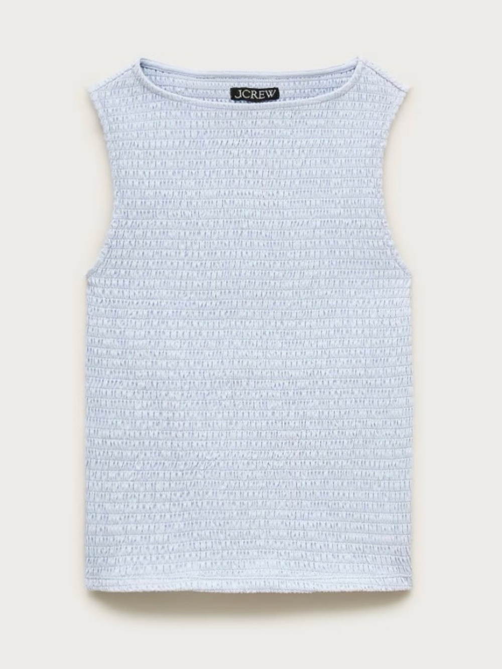 NWT J. Crew Smocked Shell Tank Top Serene Blue